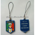 LOGO printed soft pvc 3D cell phone strap